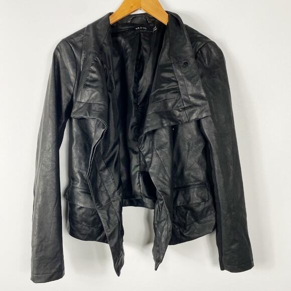 Ark & Co Playing with Fire Black Vegan Leather Jacket - Picture 2 of 10